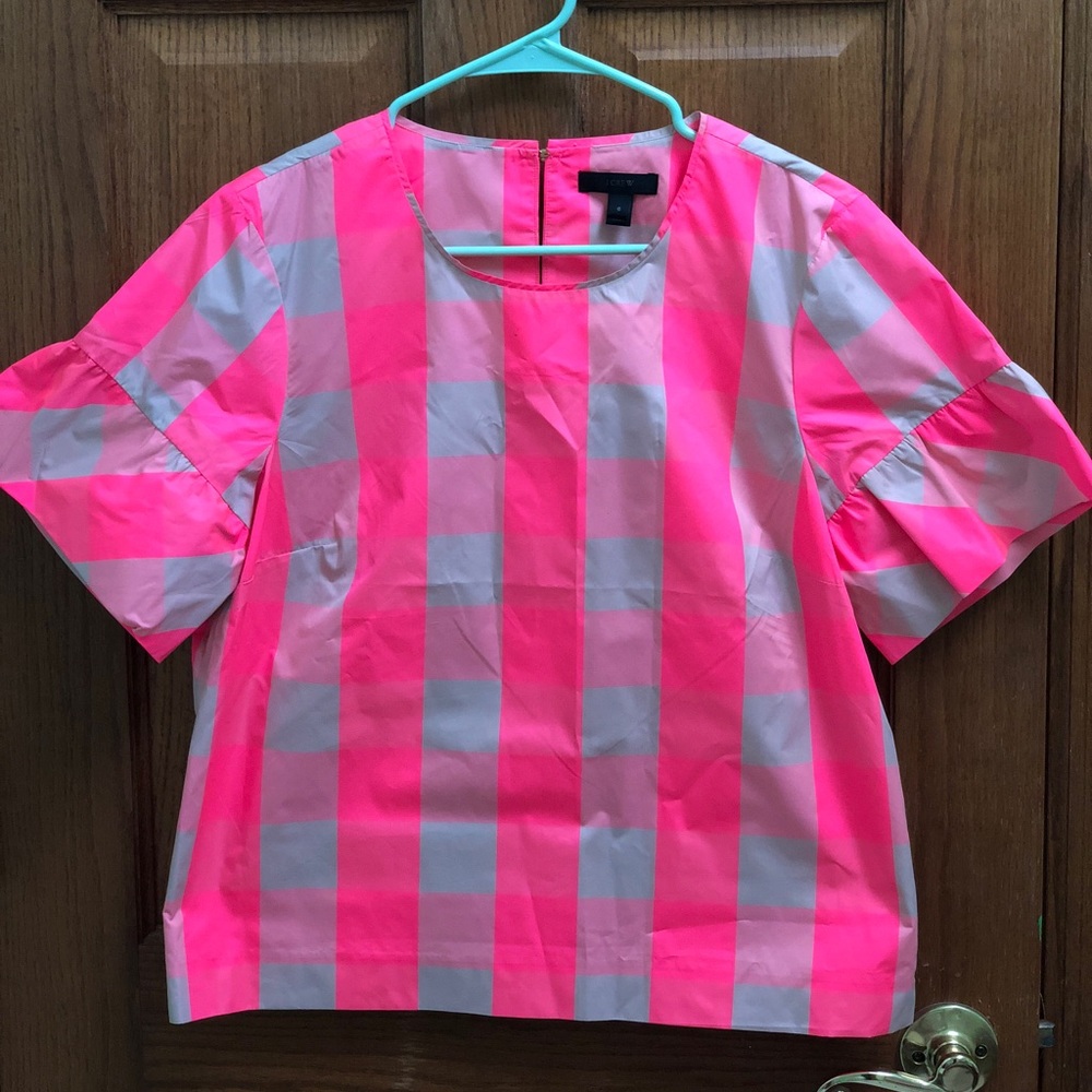 JCrew Checkered Top